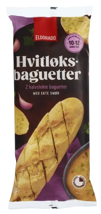 Hvitløksbaguetter 2pk 350g Eldorado
