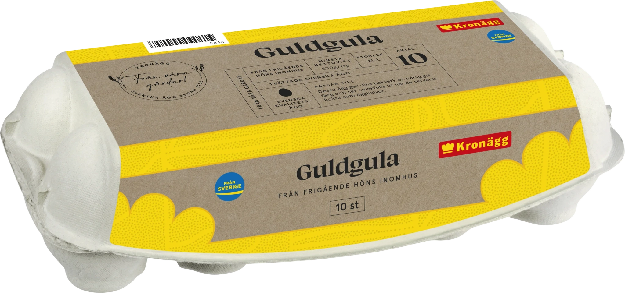 Frigående inomhus guldgula 10p M-L
