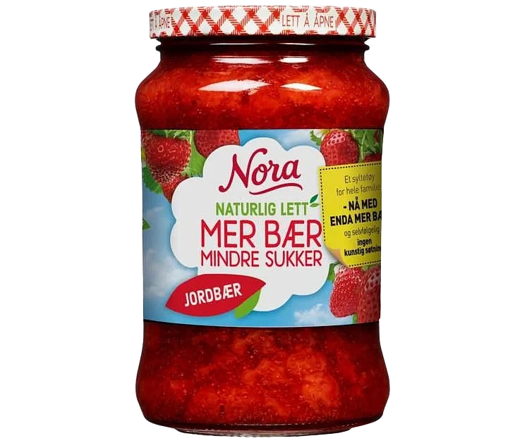 Jordbærsyltetøy lett 535g