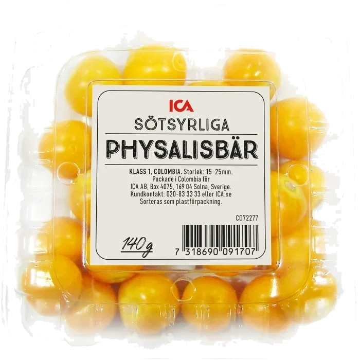 Skalad physalis 140g Klass 1 ICA