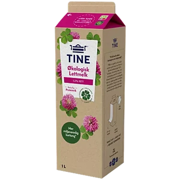 Tinemelk Økologisk Lettmelk 1,2 % Fett 1l