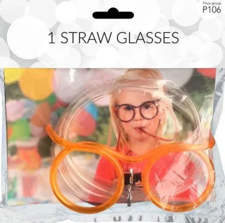 Sugerør Brille Party
