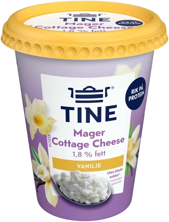 Cottage cheese mager vanilje uten  400g