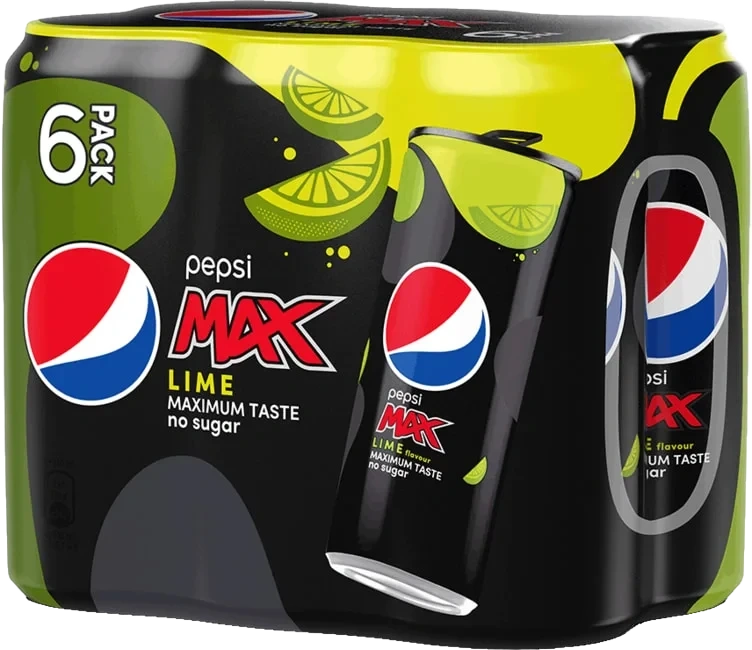 Pepsi Max Lime 0,33lx6 boks Sleek