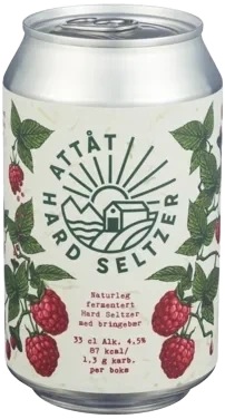 Attåt Hard Seltzer Bringebær 4.5%