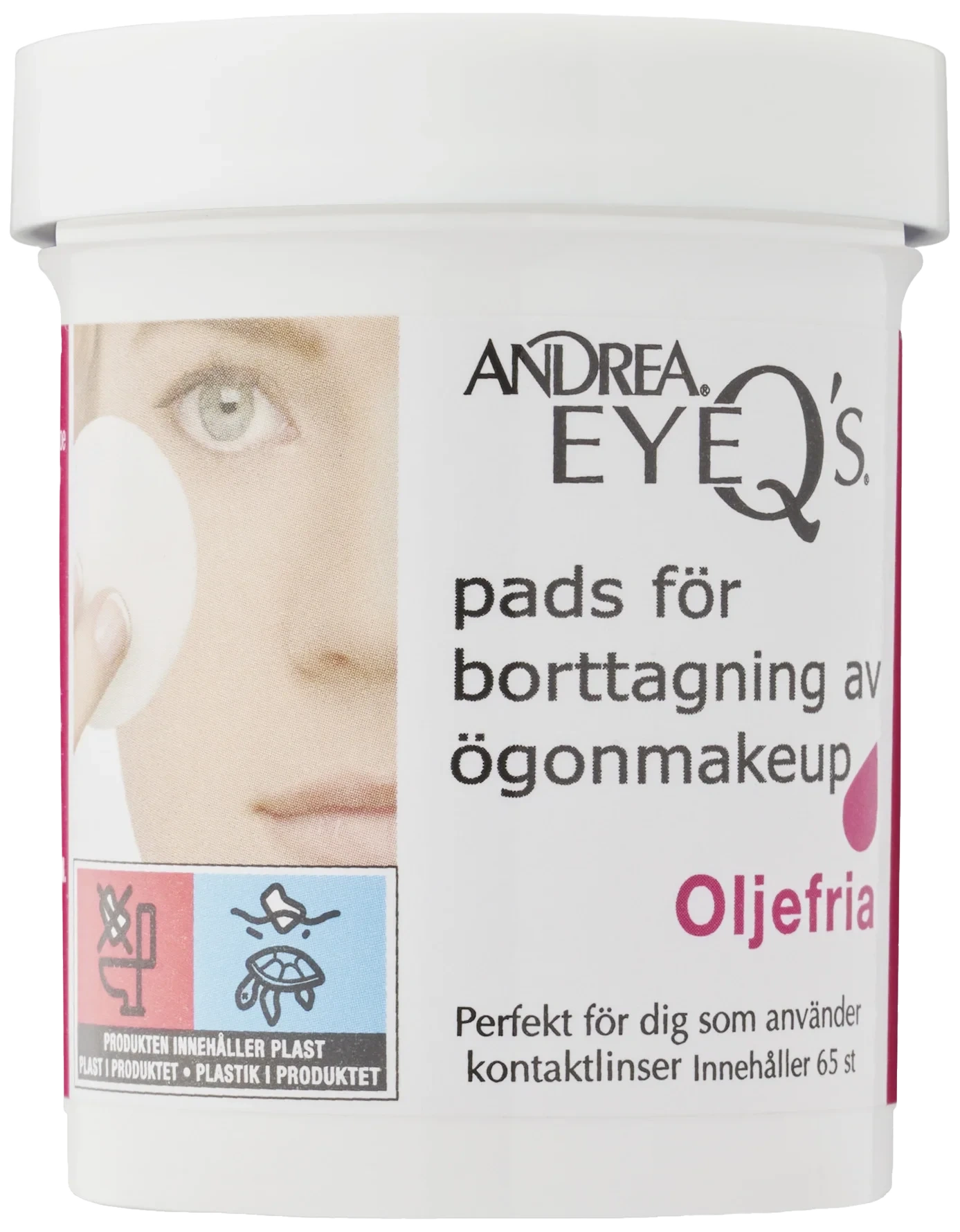 Andrea Eye-Q's Remover Non-oily pads 65 pcs