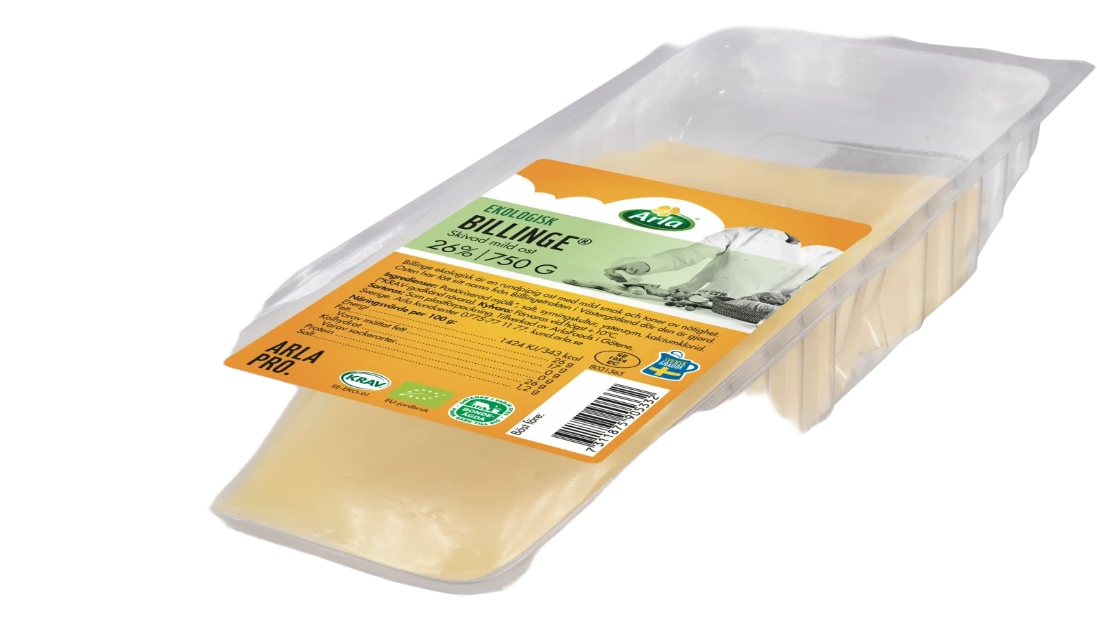 Billinge EKO skivad ost 26%