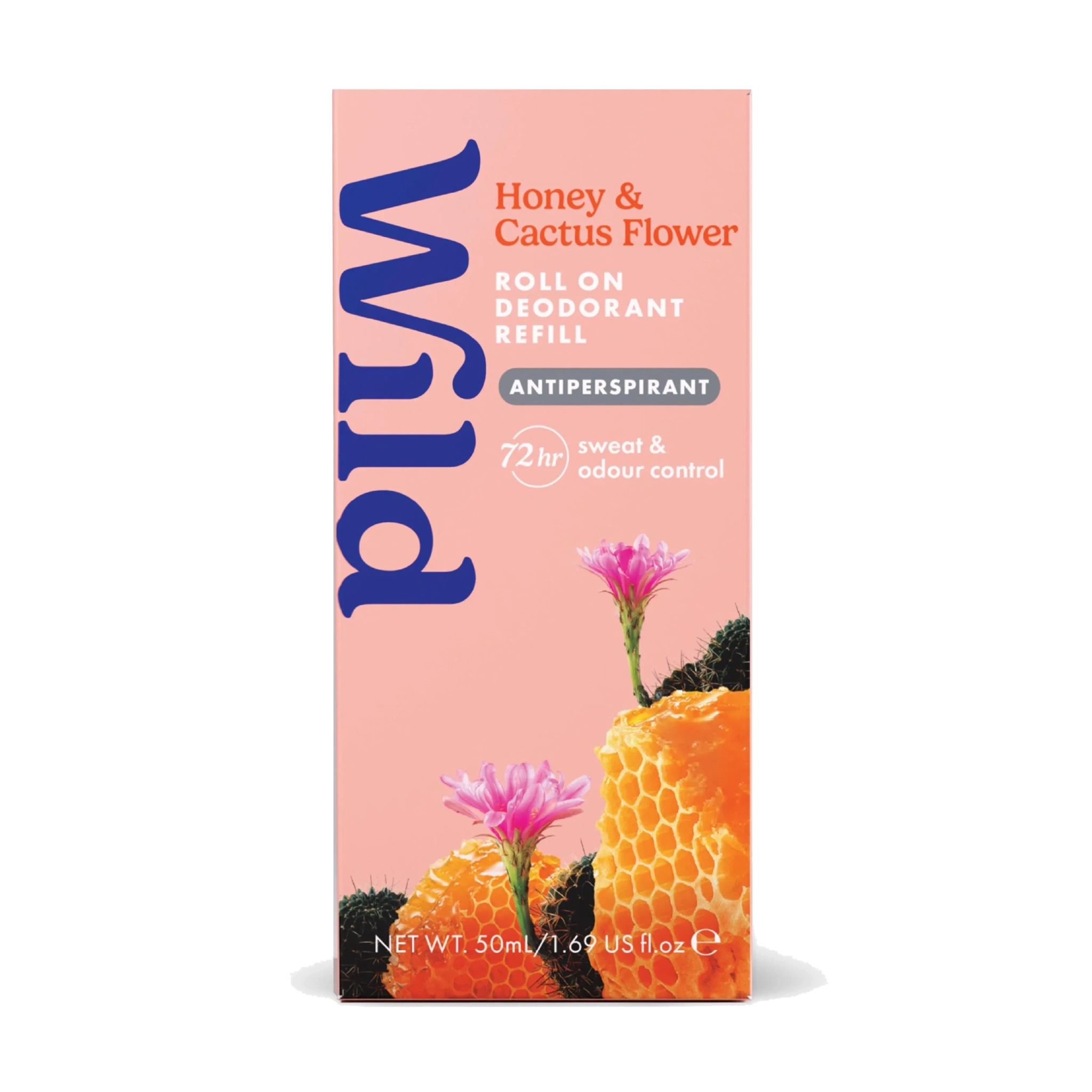 Wild Roll On Antiperspirant Honey & Cactusflower Refill, 50 ml