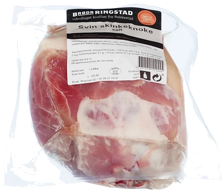 Skinkeknoke av svin salt vac. 8xca1,5kg  kg