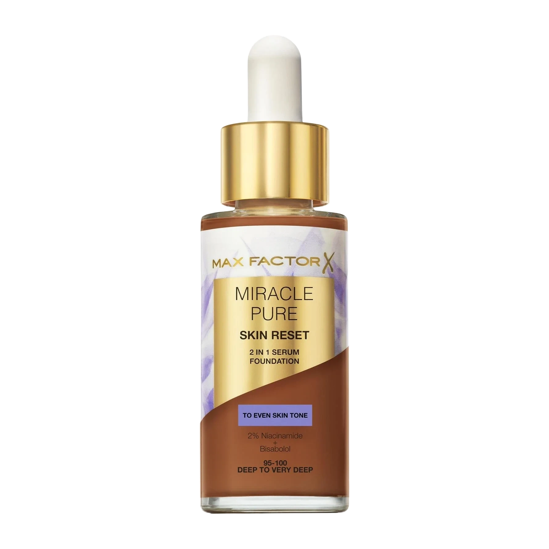 Max Factor Miracle Pure Serum Foundation 8 Deep To Very Deep