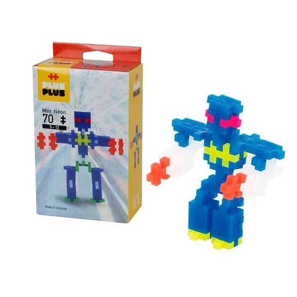 Neon Robot Byggesett - 70 Brikker