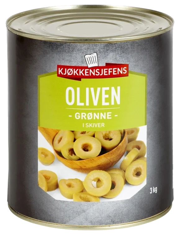Oliven grønn skivet     3kg