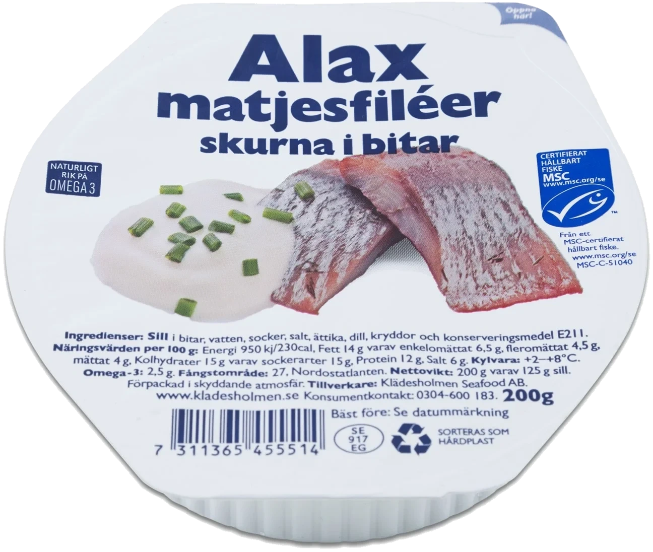 Matjessill i bitar