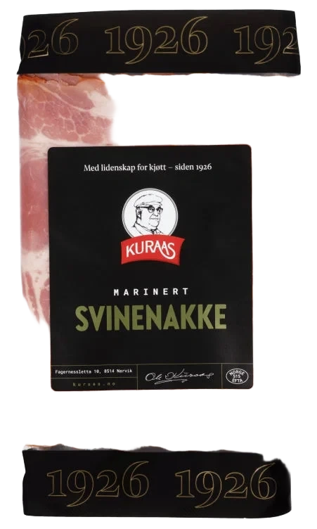 KURAAS Svinenakke Marinert 120g