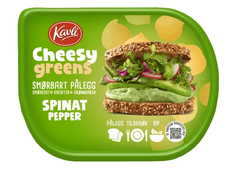 Cheesy greens spinat & pepper beger  165g