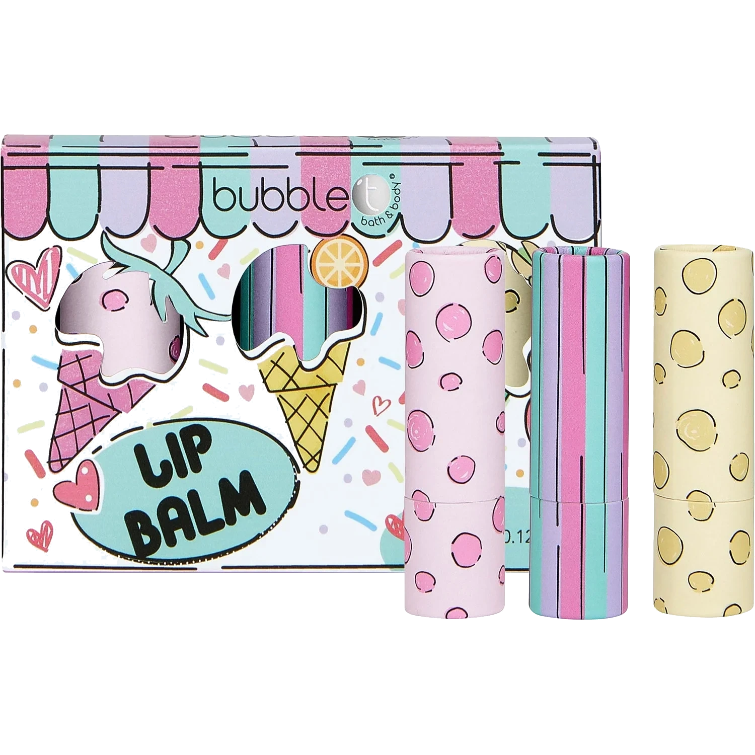 BubbleT Cartoon Lip Balm Set