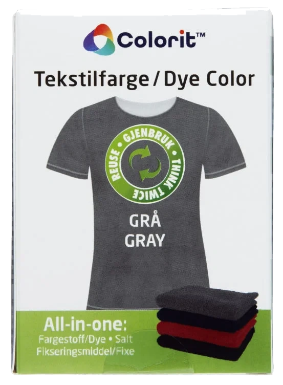 Tekstilfarge Grå Colorit