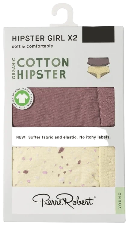 Cotton Hipster Jr Girl Dustyrose-ivory 158-164