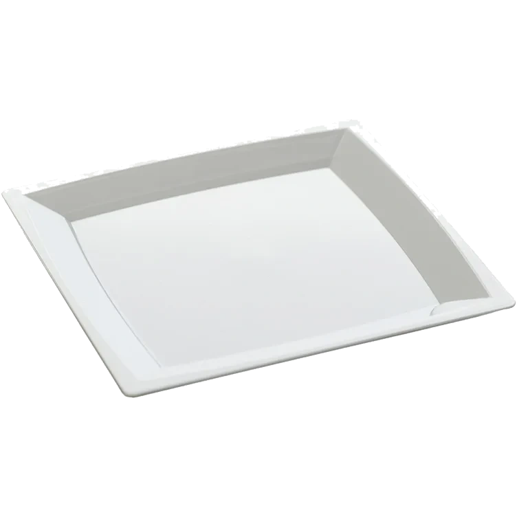 Tall.plast flat 13,6cm milan hvit   24stk