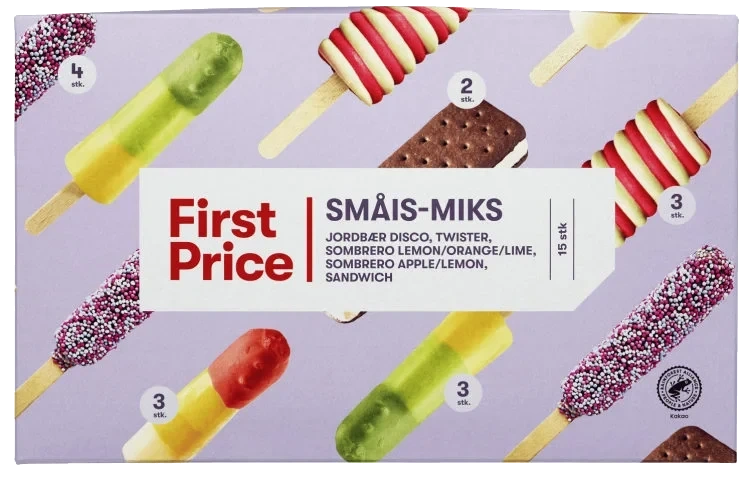 Småis Miks 15stk Ass First Price