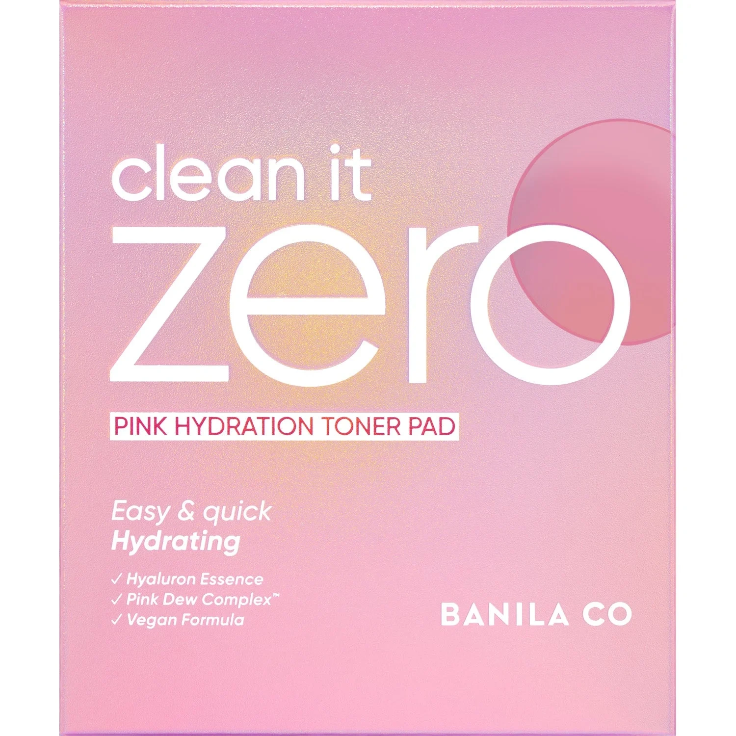 Banila Co Clean It Zero Pink Hydration Toner Pad