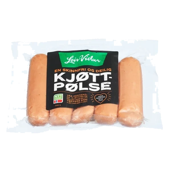Kjøttpølse Skinnfri 425g Leiv Vidar
