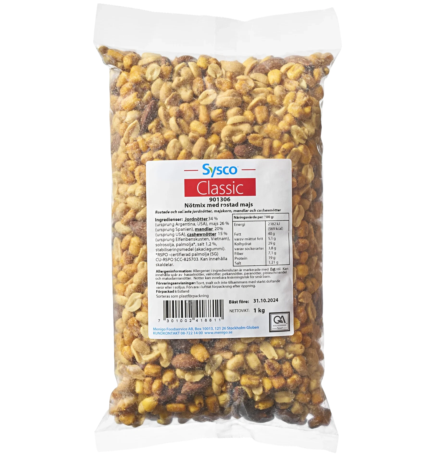 Nötmix rostad majs