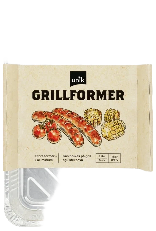 Grillform Aluminium Stor 2l 5stk Unik