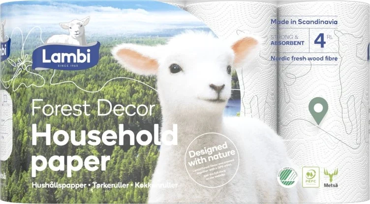Hushållspapper Decorated 4-pack