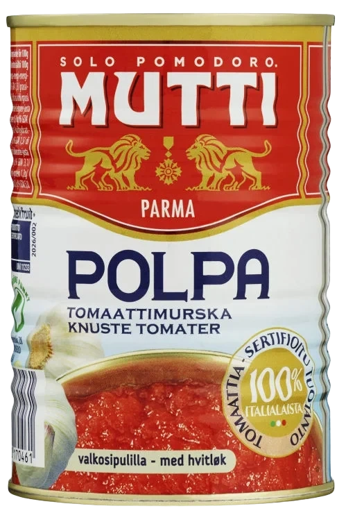 Tomater Knust m/Hvitløk 400g Mutti