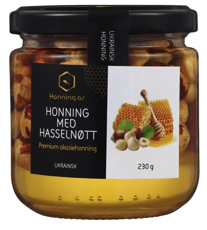 Øko Akasiehonning 230g m/Hasselnøtter