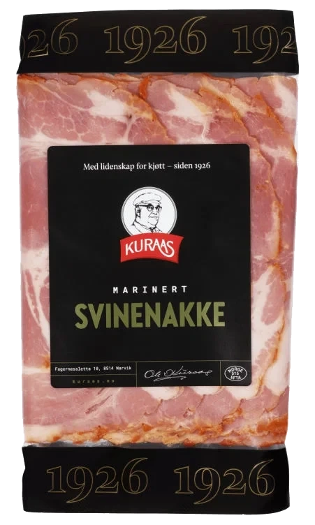 KURAAS Svinenakke Marinert 120g