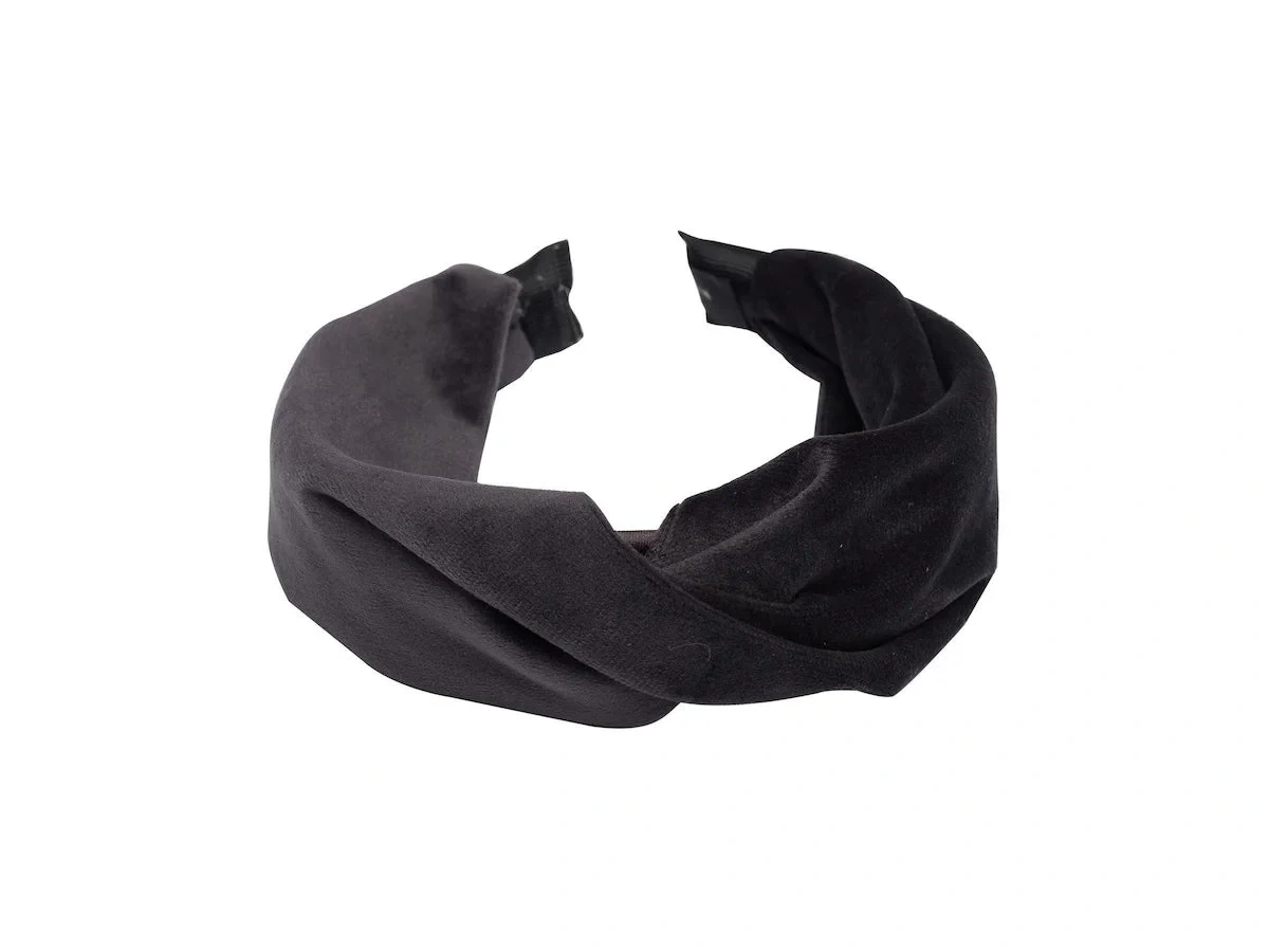 Dark Velor Folded Hair Hoop