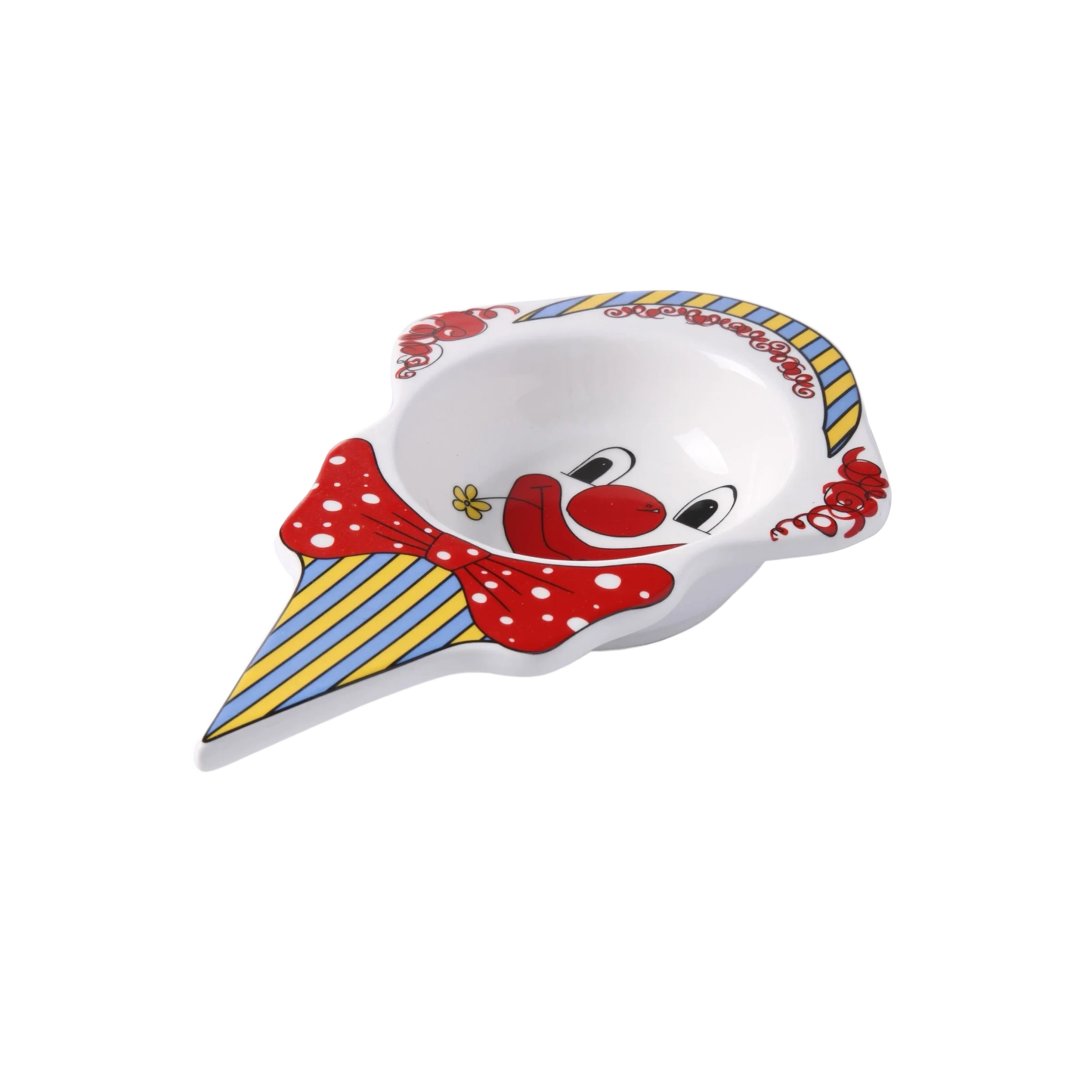 Glassskål, clown