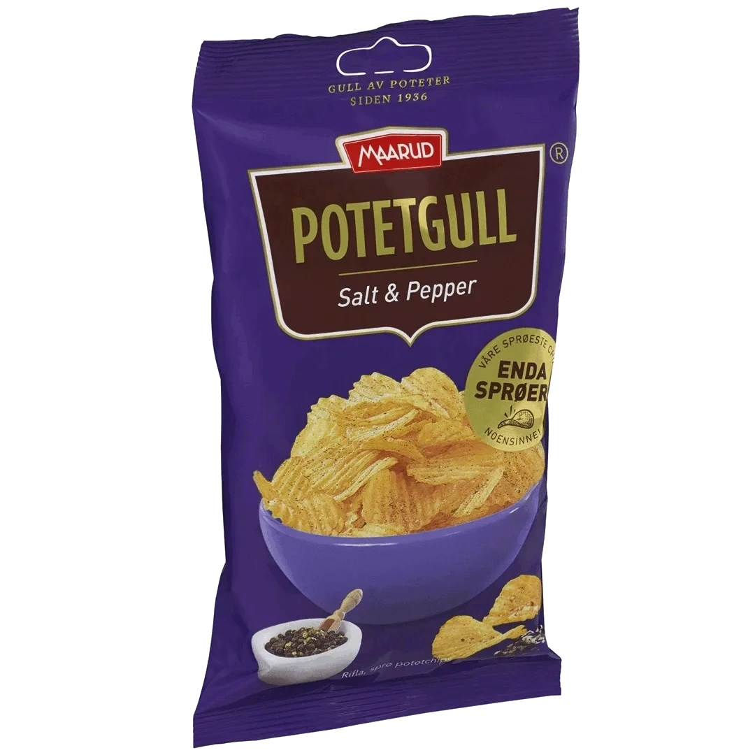 Potetgull Salt & Pepper 40g