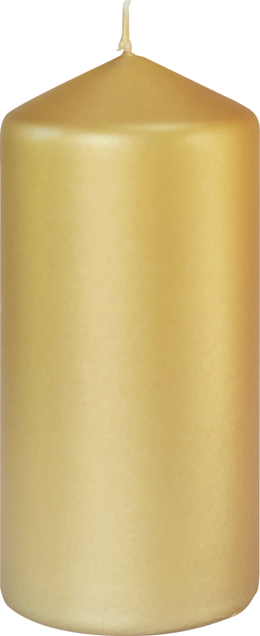 Stumpenkerzen, matt Gold