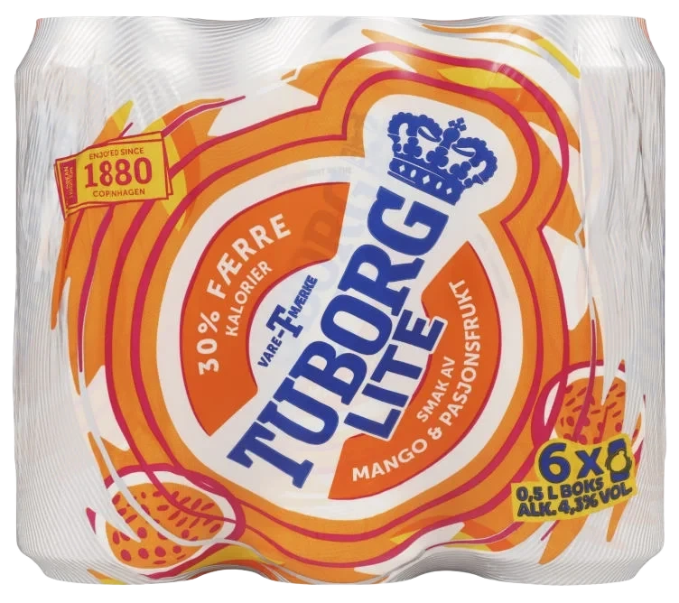 Tuborg Lite Mango&Passion 0,5lx6 boks