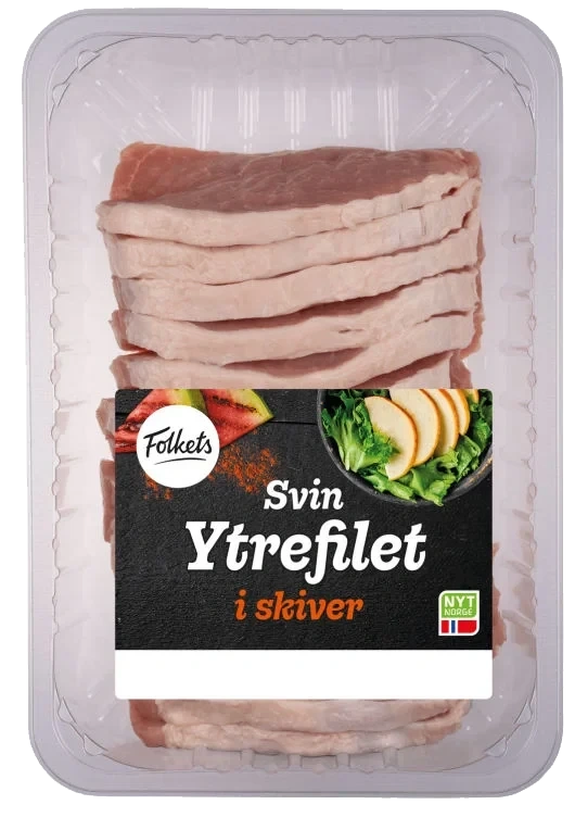 Svin Ytrefilet skivet Ca900g Folkets