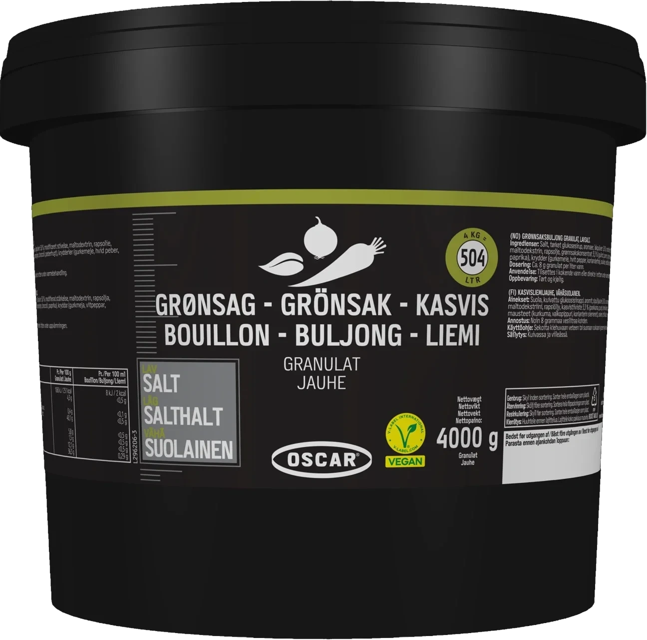 OSCAR Grönsaksbuljong granulat Lättsaltad