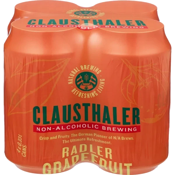 Clausthaler Radler Grapefrukt 0,33lx4 Bx