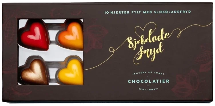 Sjokoladehjerter 10biter 120g Jentene På Tunet