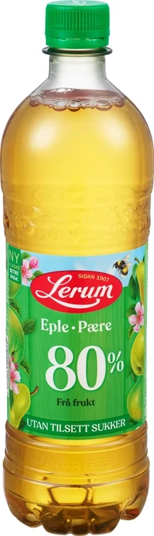 Eple-pæresaft Utan Tilsett Sukker 0.75l Lerum