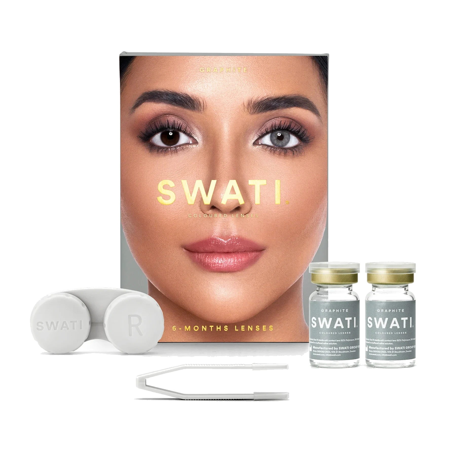 SWATI Cosmetics Coloured Lenses Graphite 6-Months Lenses