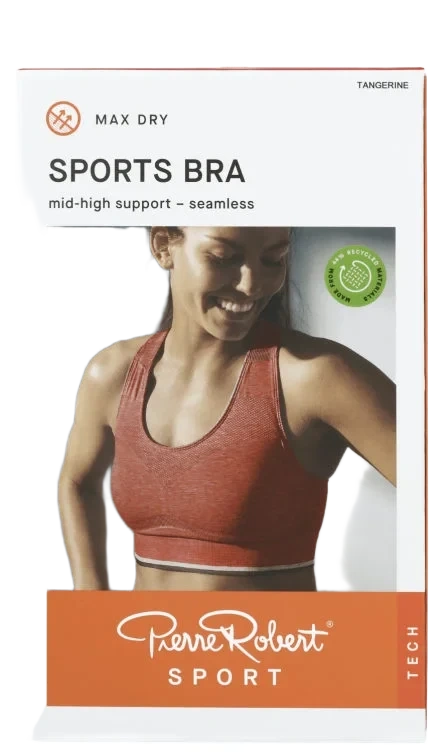 Sports Bra Midhigh Tangerine L Pierre-Robert