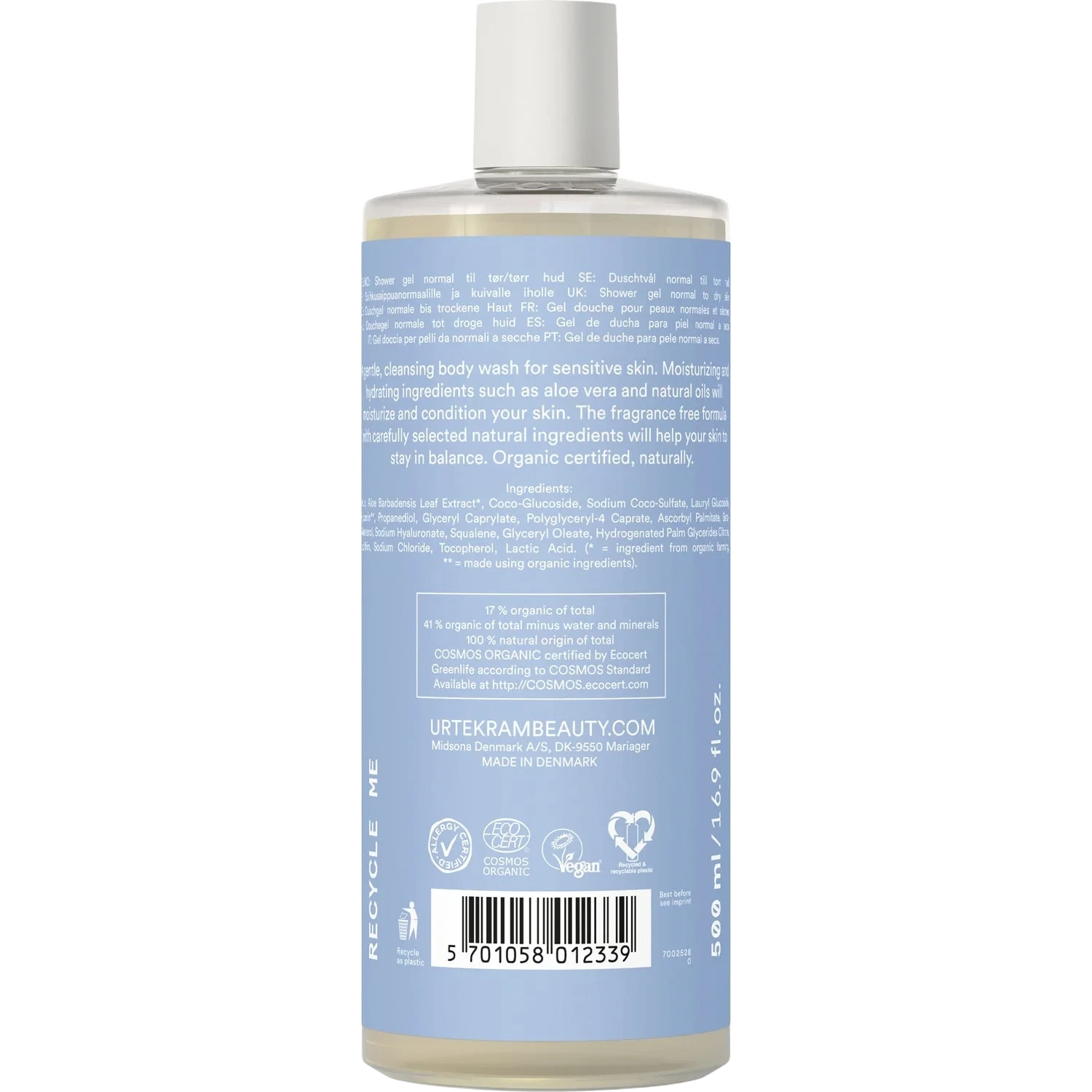 Urtekram Fragrance Free Body Wash