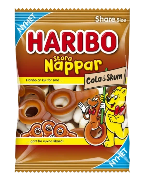 Nappar Cola&Skum 170g Haribo