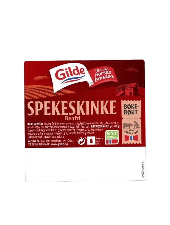 Spekeskinke Røkt Bit u/Ben 1,2kg Gilde