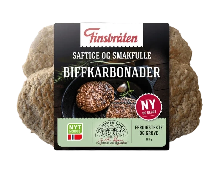 Biffkarbonader Pannestekt 360g Finsbråten