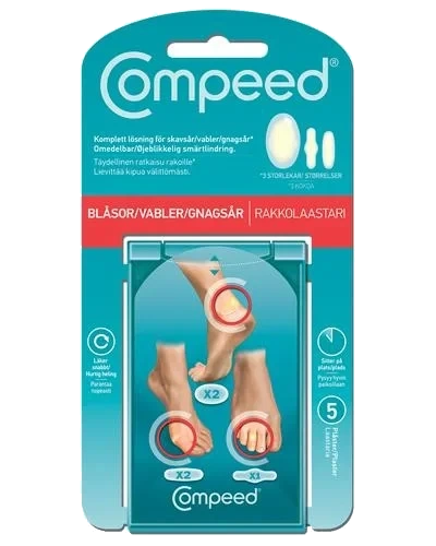 Compeed gnagsårplaster mix 3 størrelser 5 stk