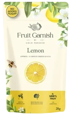 Sitron, Frysetørkede Skiver 20g - Fruit Garnish By Cold Pressed